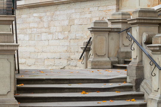 noble marble architecture walls stairs floor and borders with edging and corners renaissance style palace close up elements urban view