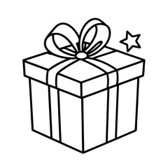 Obraz premium Holiday Gift Box Icons on White Background