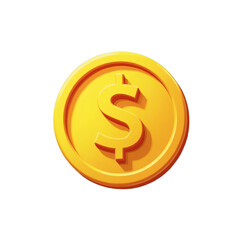 Obraz premium Golden coin with dollar sign on black background