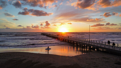 sunset on the beach #fortedeimarmi #pontile #surf  #tramonto 