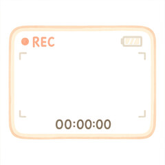 Empty Video Screen Frame Recording Transparent