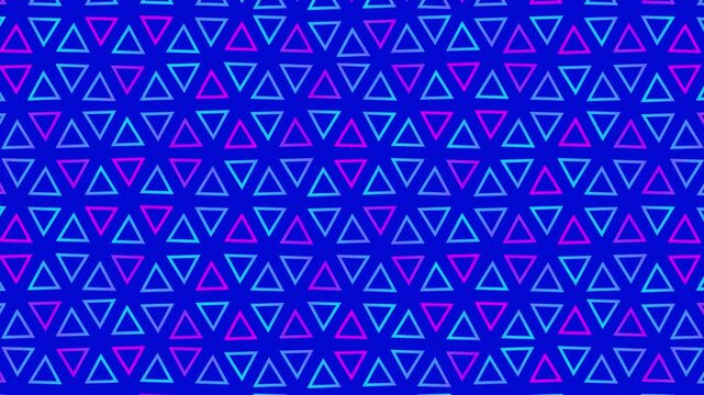geometric pattern composed of repeating triangles motion background.