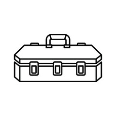 Toolbox line icon isolated on, equipment for repair work