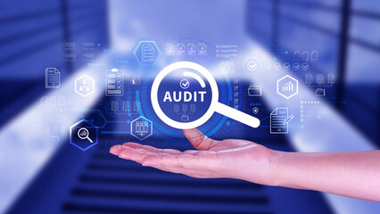 Business Audit concept. check and evaluate financial statement, Financial auditing concept, Audit And Fraud Investigation