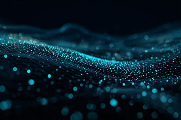 Futuristic Cyber Glow Mesh Abstract