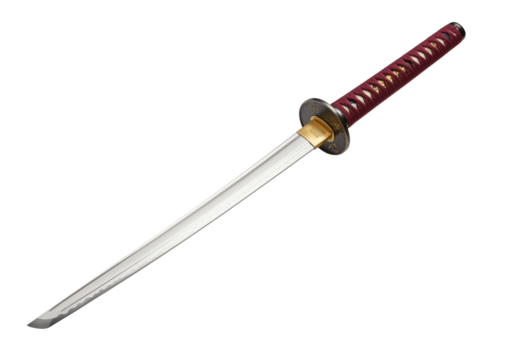 Isolated Katana Sword Close-Up, Sharp Japanese Weapon, Ninja Combat, Martial Arts Theme