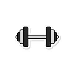 Dumbbell flat design icon