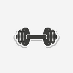 Flat design dumbbell icon
