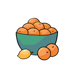 lots of oranges in a large bowl