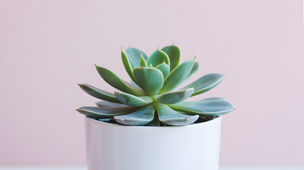Green potted cactus succulent in a flowerpot is an isolated houseplant decoration