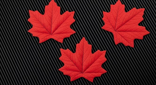 Red maple leaf background for canada day celebration and autumn season design - Powered by Adobe
