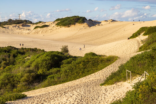 Giant sand dunes at Cronulla, a suburb of Sydney, Australia