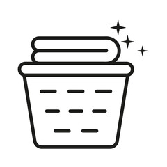 laundry basket icon in trendy flat design