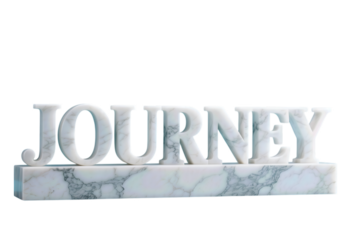 Marble Text Effect with the Word Journey