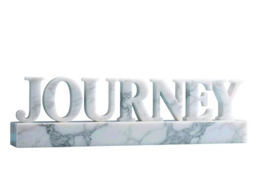 Marble Text Effect with the Word Journey