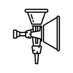 Flashlight line icon, outline vector sign, linear style pictogram isolated on