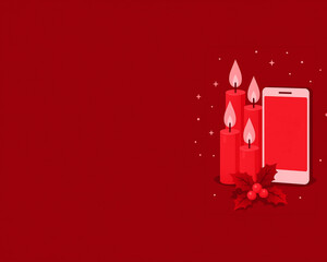 rote Adventskerzen zum vierten Advent