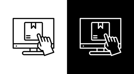 Purchase Decision White Icon Set Design