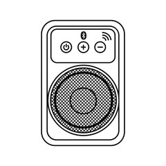 Speaker icon isolated on, sound and music equipment concept