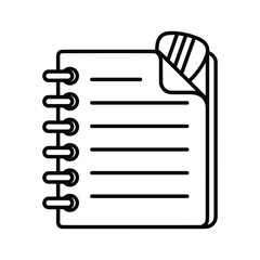 Notepad isolated on, a simple tool for writing and note taking