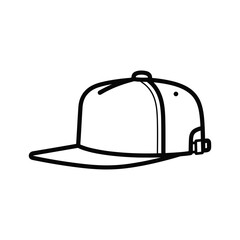 Flat bill cap isolated on, a modern and stylish accessory