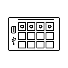Sound control panel with usb port isolated on