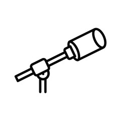 Microphone on stand isolated on for audio recording studio