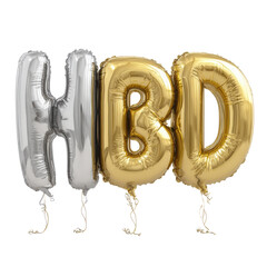 Hbd foil balloons up