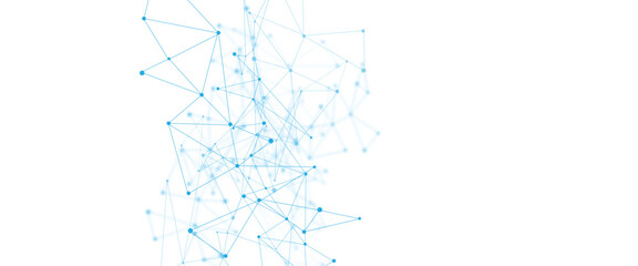 Technology dots lines connect network background. Global network technology concept.