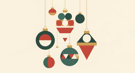 Festive Holiday Ornaments Geometric Christmas Decoration for Festive Celebrations