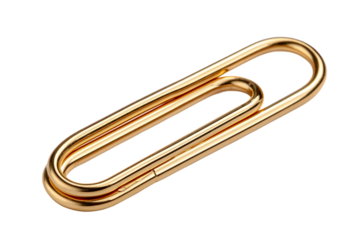 Jumbo paper clip isolated on transparent background