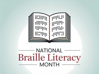 Celebrating national braille literacy month with an open book displaying braille text