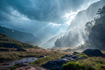 clouds over the mountains
