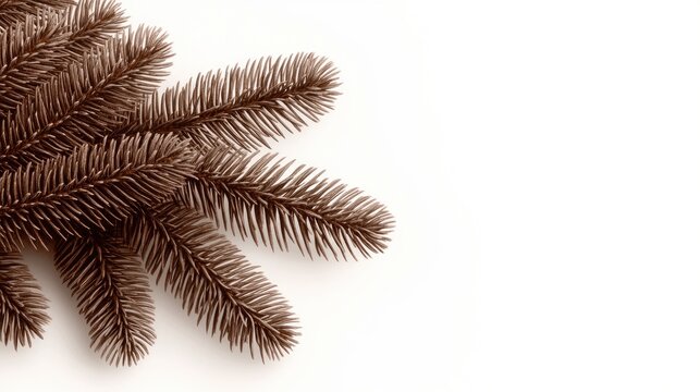 This artwork features a pencil sketch of a Christmas tree capturing intricate details in sepia tones