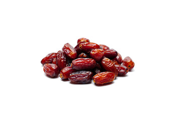 Tasty sweet dried dates isolated on white