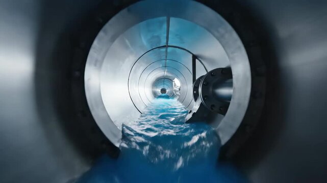 Experience Riding Through Waterslide Tunnel at Water Park