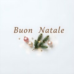Simple Elegant Christmas Scene With “Buon Natale” Text