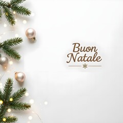 Simple Elegant Christmas Scene With “Buon Natale” Text