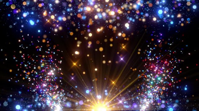 blue festive background lights celebration magic loop