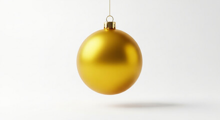 golden christmas ball isolated on white