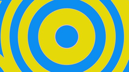 Paints animated VJ loop background blue with yellow signs