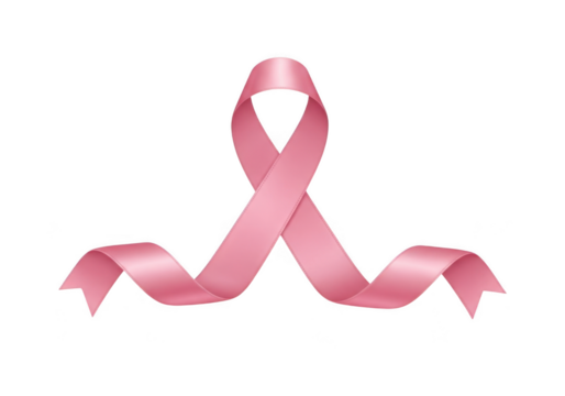Symbol of hope pink ribbon for breast cancer awareness and support campaigns transparent background