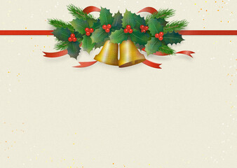 クリスマス　ヒイラギとリボンのフレーム　飾り6