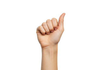 Obraz premium Isolated hand gestures A letter in American sign language, communication, meaning