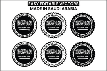 Obraz premium Made In Saudi Arabia Rubber Stamp, Easy editable vectors.
