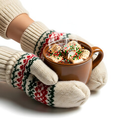 Hands Holding a Mug of Hot Chocolate