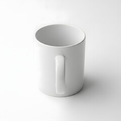 Blank White Ceramic Mug Mockup Isolated on White