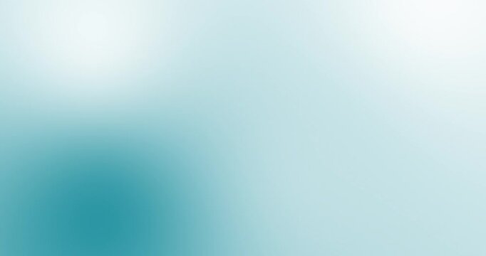 Abstract light blue cyan teal white soft gradient background video in 4K 60fps. Smooth blurred motion with gentle glow and airy tones. Clean minimal backdrop with seamless loop for modern graphics, 
