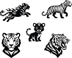 This is silhouettes of stylized tigers!