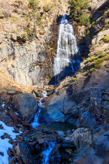 Waterfall of Moles in Canillo, Andorra